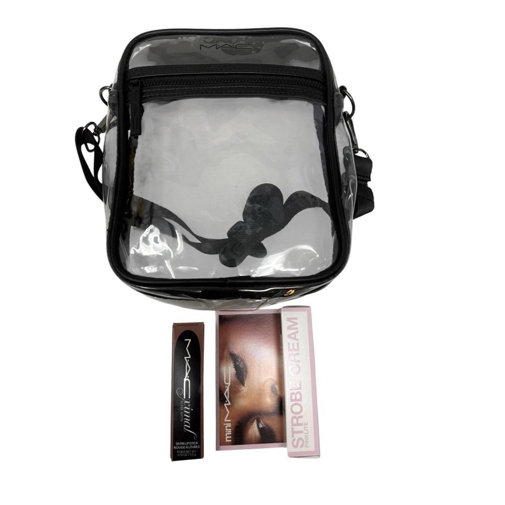 MAC shoulder bag w/Maximal sleek satin 803 stone +‎ MAC Strobe cream!